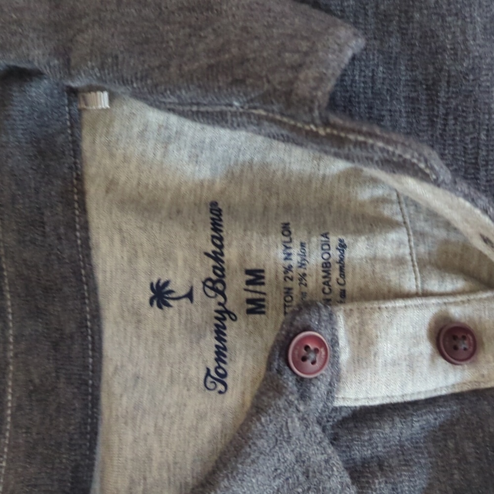 NEW Tommy Bahama Men's Gray Polo Shirt - Picture 7 of 7